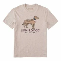 Deals 😉 Shirts Men's Life Is Good Stay True 🐶 Dog Crusher-Lite T-Shirt 🎉