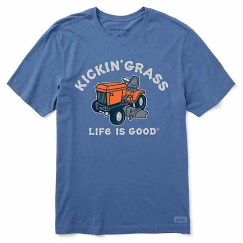 Top 10 ๐ Shirts Men's Life Is Good Kickin' Grass Crusher T-Shirt โค๏ธ