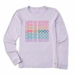 Best deal 💯 Shirts 👩 Women's Life Is Good Multistack Long Sleeve 👕 Shirt ✨