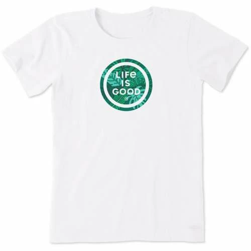 Top 10 ๐งจ Shirts ๐ฉ Women's Life Is Good Tropical Palm Coin Crusher Lite T-Shirt ๐
