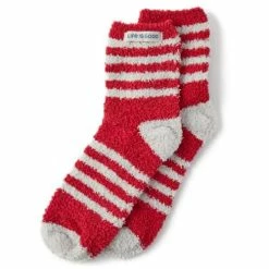 Top 10 ⭐ Women's Life Is Good Holiday Stripe Snuggle Crew 🧦 Socks 😉