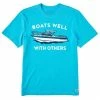 Outlet 🔔 Shirts Men's Life Is Good Boats Well With Others Crusher-Lite T-Shirt 👍