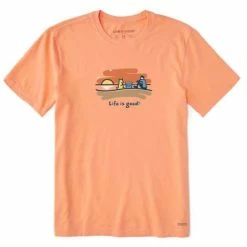 Brand new ❤️ Shirts Men's Life Is Good 🌞 Summer Gold Crusher T-Shirt 😍