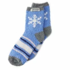 Top 10 😉 Women's Life Is Good Snowflake Snuggle Crew 🧦 Socks 😍