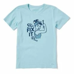 Discount ❤️ Shirts 👩 Women's Life Is Good Mrs Fix It T-Shirt 😍