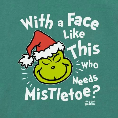 Outlet ๐ Shirts ๐ฉ Women's Life Is Good Grinch Face Long Sleeve T-Shirt ๐ฅฐ - Image 2