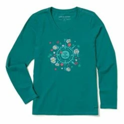 Deals 😉 Shirts 👩 Women's Life Is Good Beauty In All Directions Long Sleeve T-Shirt ❤️