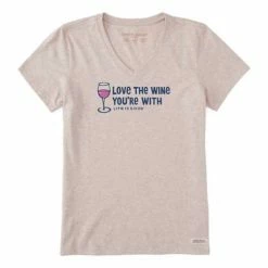 Wholesale β Shirts π© Women's Life Is Good Love The Wine Crusher T-Shirt βοΈ