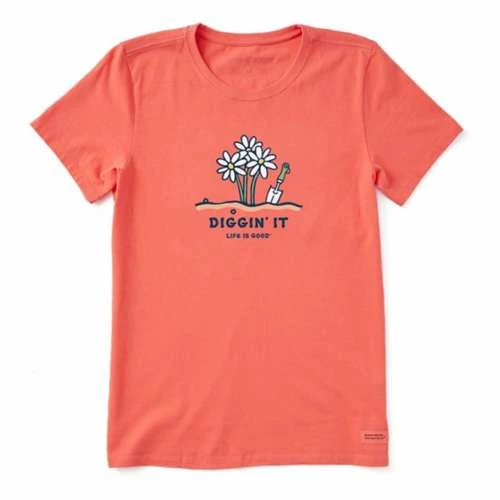 Promo โ Shirts ๐ฉ Women's Life Is Good Diggin It T-Shirt โญ