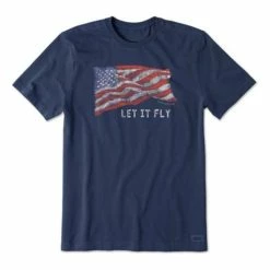 Budget 😍 Shirts Men's Life Is Good Let It Fly Crusher T-Shirt 🧨