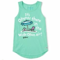 Discount 🥰 Tanks 👩 Women's Life Is Good Wide Open Air High Low Crusher Tank Top 🎉