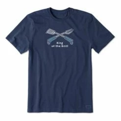 Coupon 😉 Shirts Men's Life Is Good King Of The Grill Crusher T-Shirt 💯
