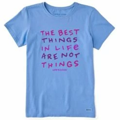 Cheap ✔️ Shirts 👩 Women's Life Is Good The Best Things In Life Crusher-Lite Tee 🔔