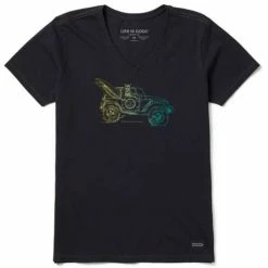 Deals 🛒 Shirts 👩 Women's Life Is Good Take Me ATV Crusher Lite V-Neck T-Shirt 🌟