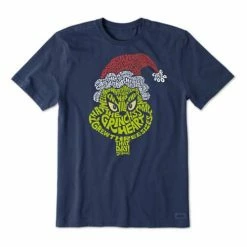 Best reviews of 🥰 Shirts Men's Life Is Good Wordy Grinch Crusher T-Shirt 👏
