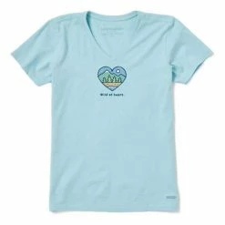Best Sale 🛒 Shirts 👩 Women's Life Is Good Wild At Heart T-Shirt 🔔