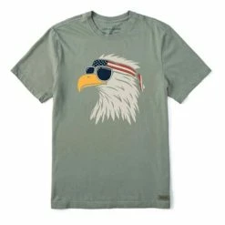 Deals ✔️ Shirts Men's Life Is Good Patriotic Eagle Crusher-Lite T-Shirt 😀
