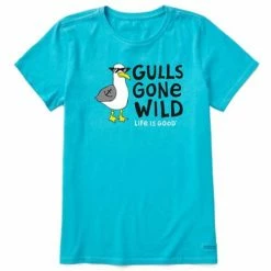 Best reviews of 🔔 Shirts 👩 Women's Life Is Good Gulls Gone Wild Crusher Lite T-Shirt 🥰