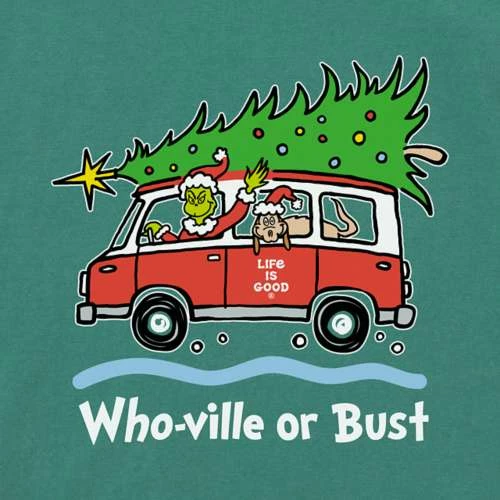 Coupon โ Shirts ๐ฉ Women's Life Is Good Whoville Or Bust Long Sleeve T-Shirt โจ - Image 2