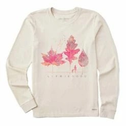 Best Sale 🎉 Shirts 👩 Women's Life Is Good Fall Walks Long Sleeve 👚 Shirt 🎉