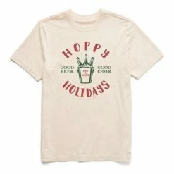 Cheapest 😀 Shirts Men's Life Is Good Hoppy Holidays Beer Cheer Crusher T-Shirt 🎁