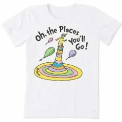 Promo 🔥 Shirts 👩 Women's Life Is Good Oh The Places Funnel T-Shirt 🌟