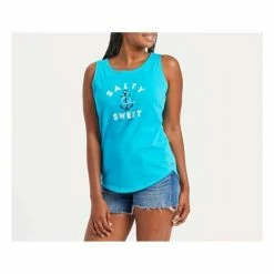 Brand new 🛒 Tanks 👩 Women's Life Is Good Salty & Sweet Anchor Sleeveless Tank Top 🛒