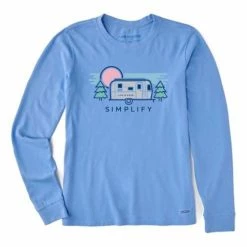 Wholesale 😀 Shirts 👩 Women's Life Is Good Simplify Campfire Long Sleeve 👚 Shirt 🧨