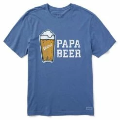 Flash Sale 🛒 Shirts Men's Life Is Good Papa Beer Foam Crusher T-Shirt 💯